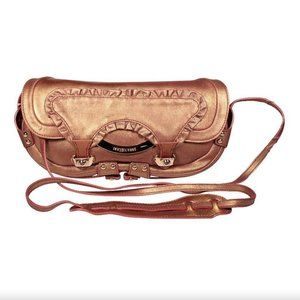 Sergio Rossi Copper Leather Shoulder Bag